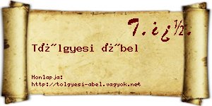 Tölgyesi Ábel névjegykártya