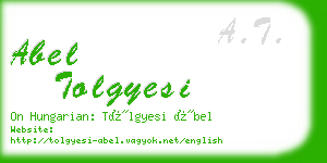 abel tolgyesi business card